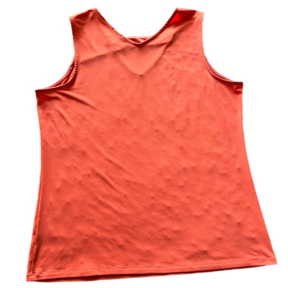 1970s Anne Klein Shiny Orange Tube Top